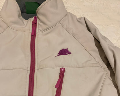 Taupe softshell fleece lined jacket size large