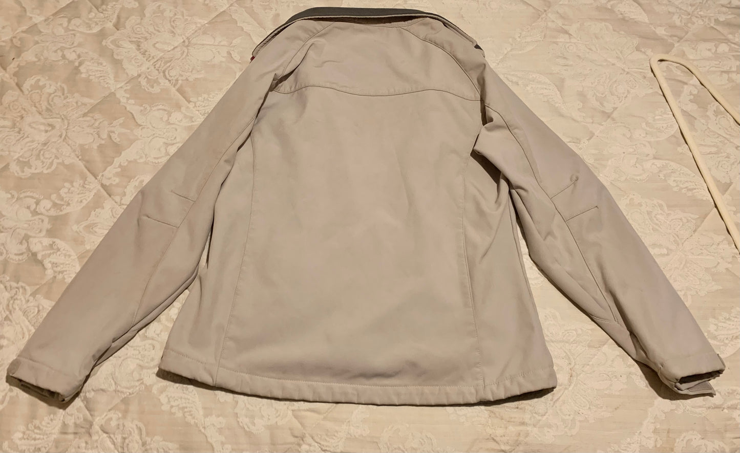 Taupe softshell fleece lined jacket size large