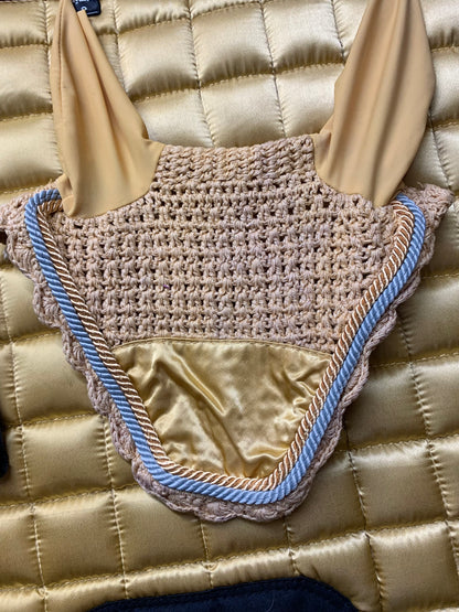 Size full gold satin saddle pad with matching ears