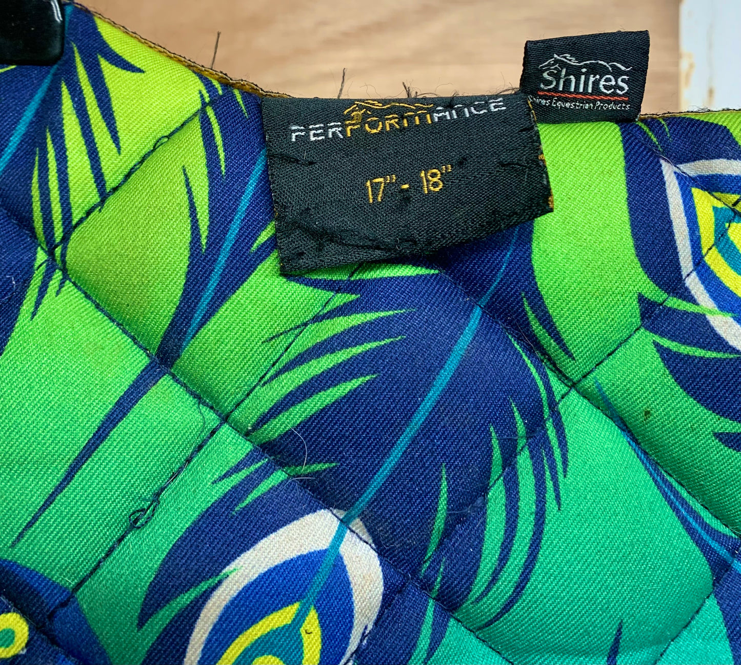 Shires Performance Sport XC Saddlecloth - Lime Peacock