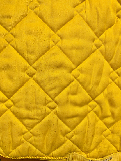 Rhinegold thick yellow saddle pad with diamanté detail cob size