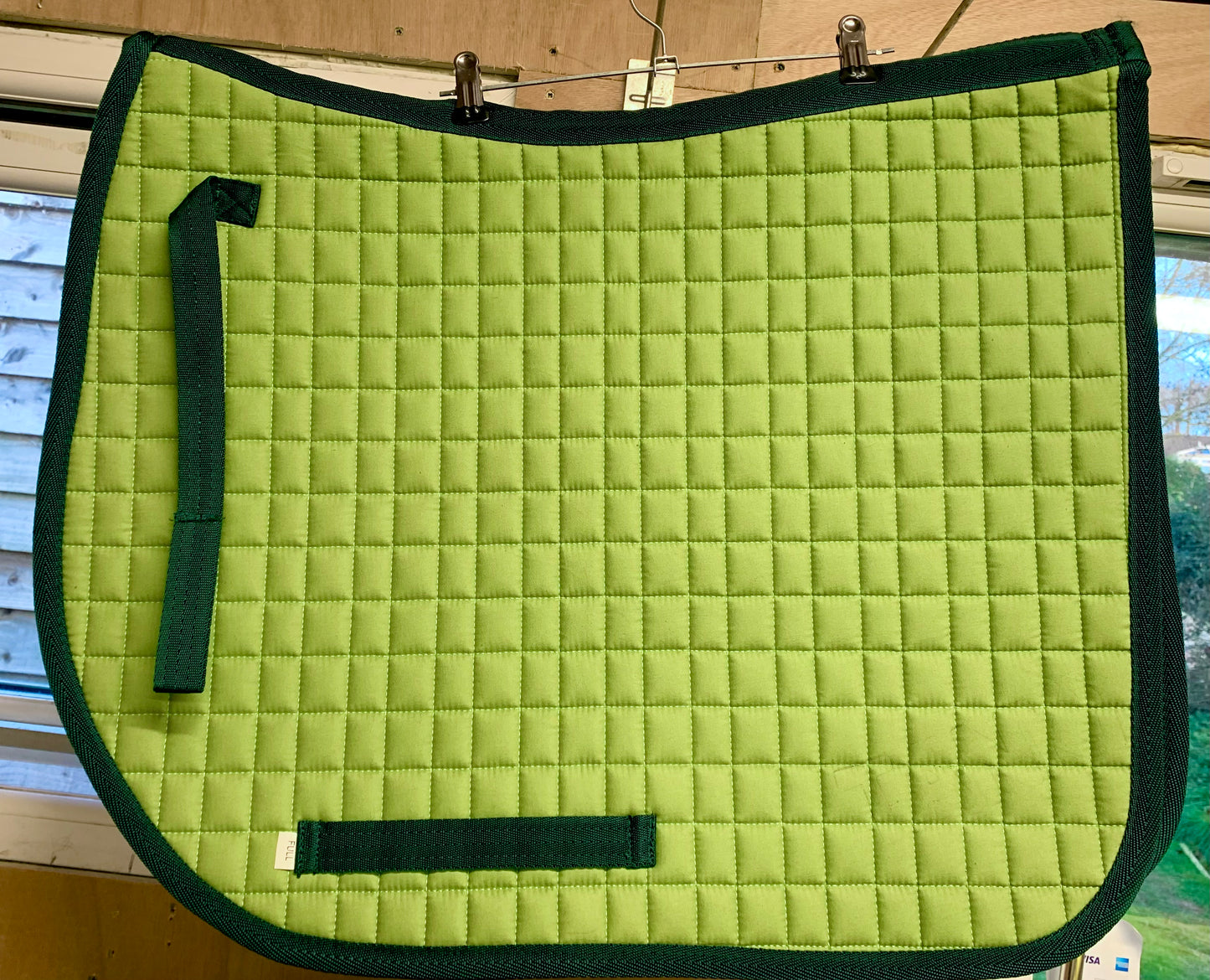 New Green with Diamanté detail saddle pad full size