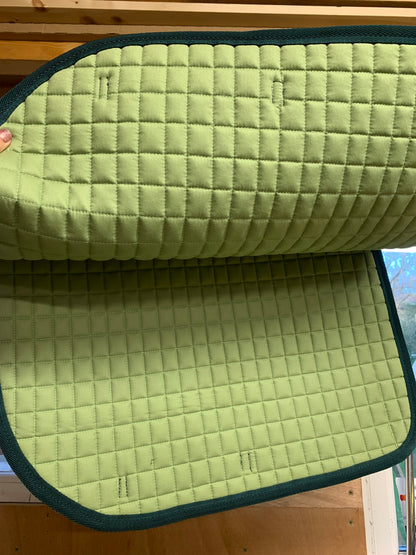 New Green with Diamanté detail saddle pad full size