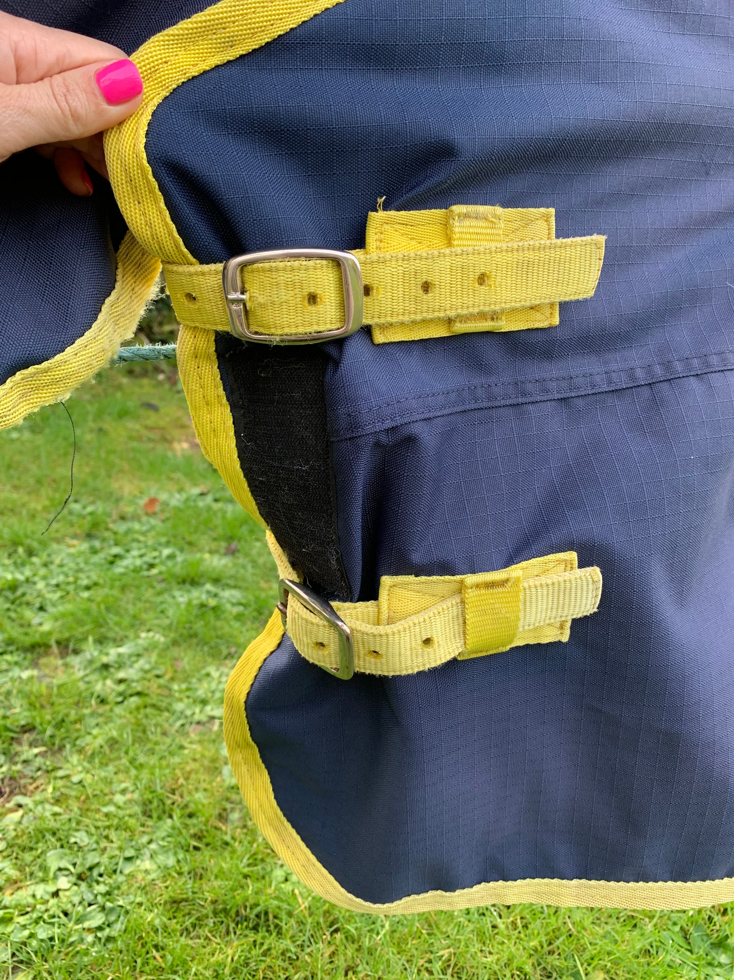 Washed & reproofed 6’0” yellow and blue gallop combo turnout medium weight