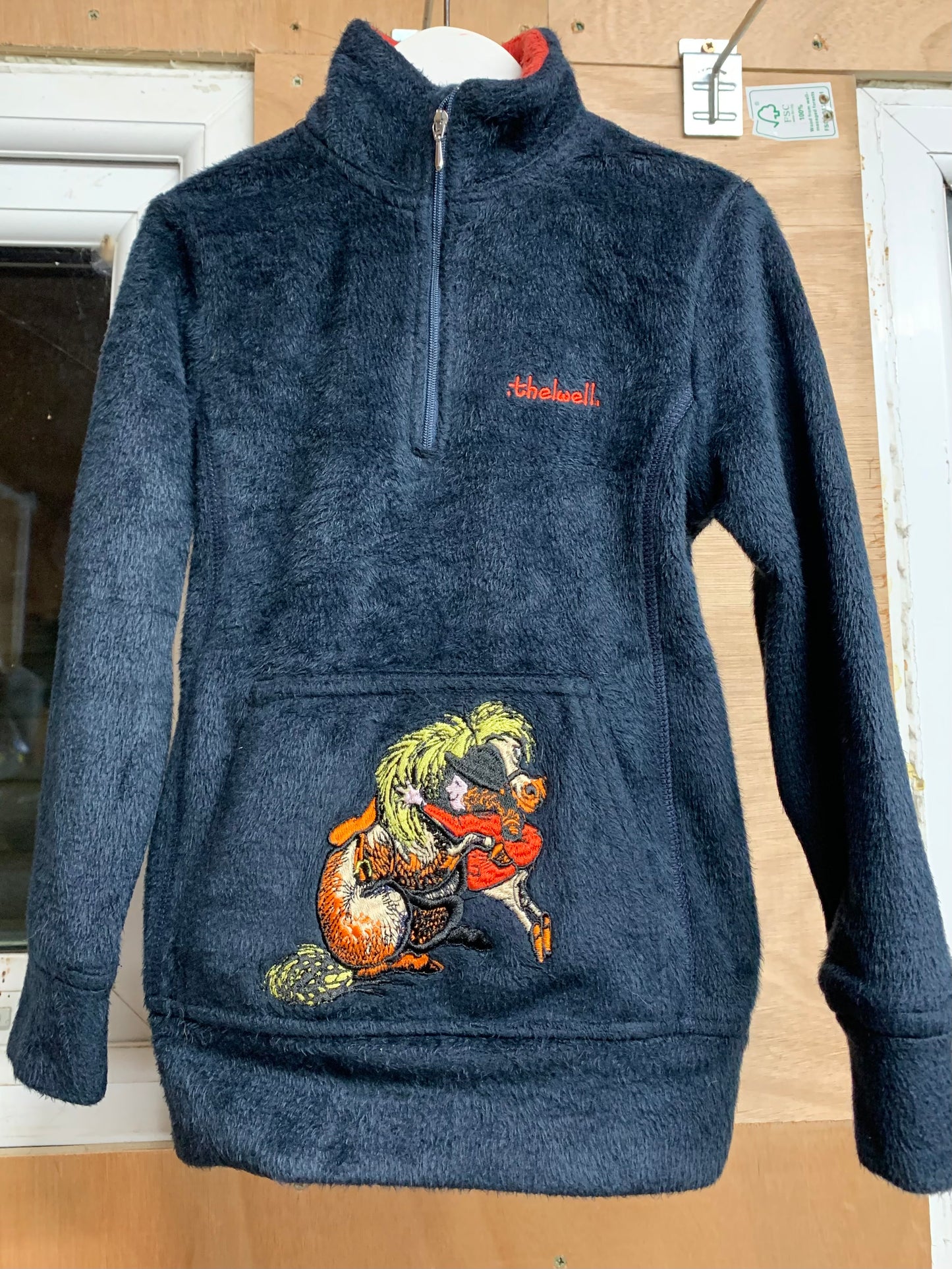 Hy Equestrian Thelwell Collection Children's Soft Fleece - Navy