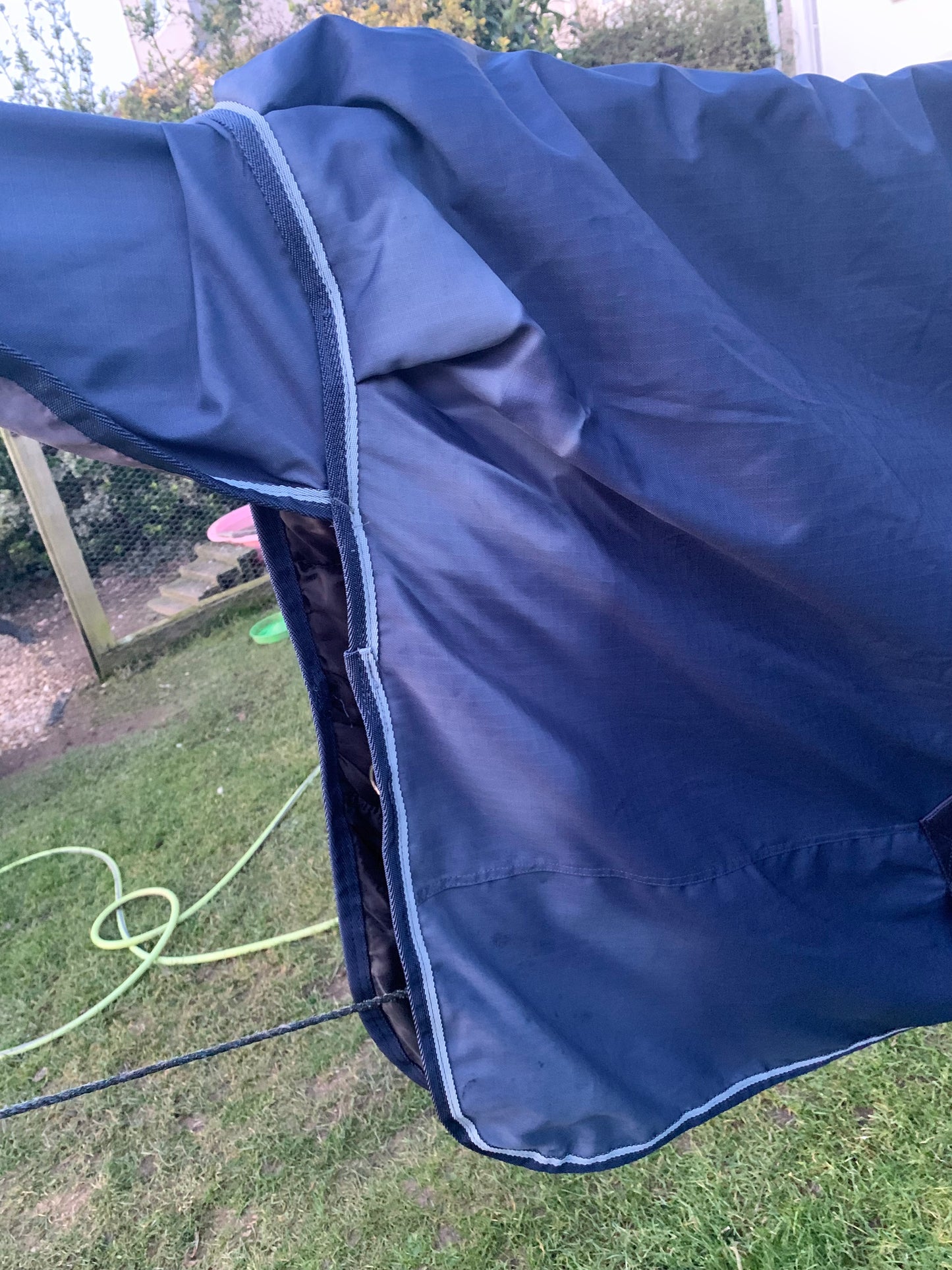 Professionally Washed and reproofed 6’0” Blue combo turnout rug approx 150g