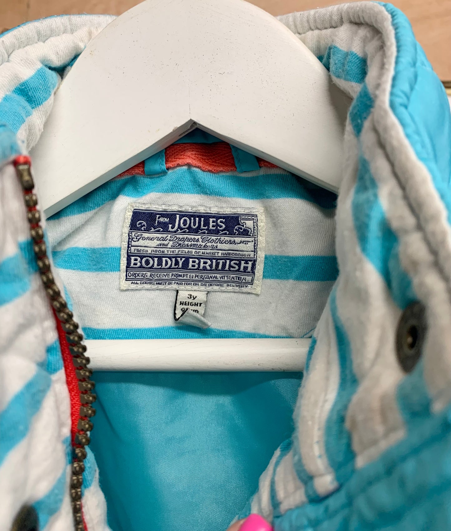 Blue joules childrens quilted blue gilet 3 years
