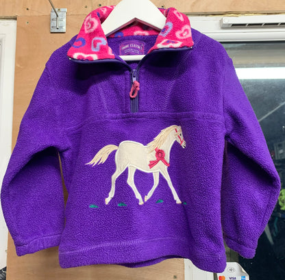 Child’s Purple shires fleece top 3-4 years
