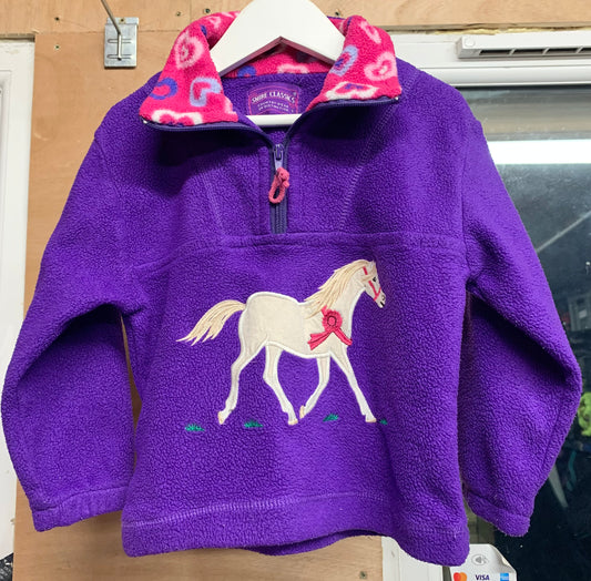 Child’s Purple shires fleece top 3-4 years