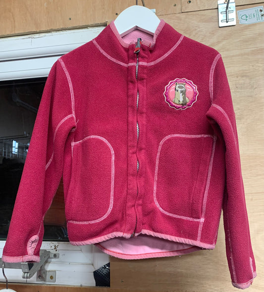 Kids pink  Horseware zip up fleece jacket 3-4 years