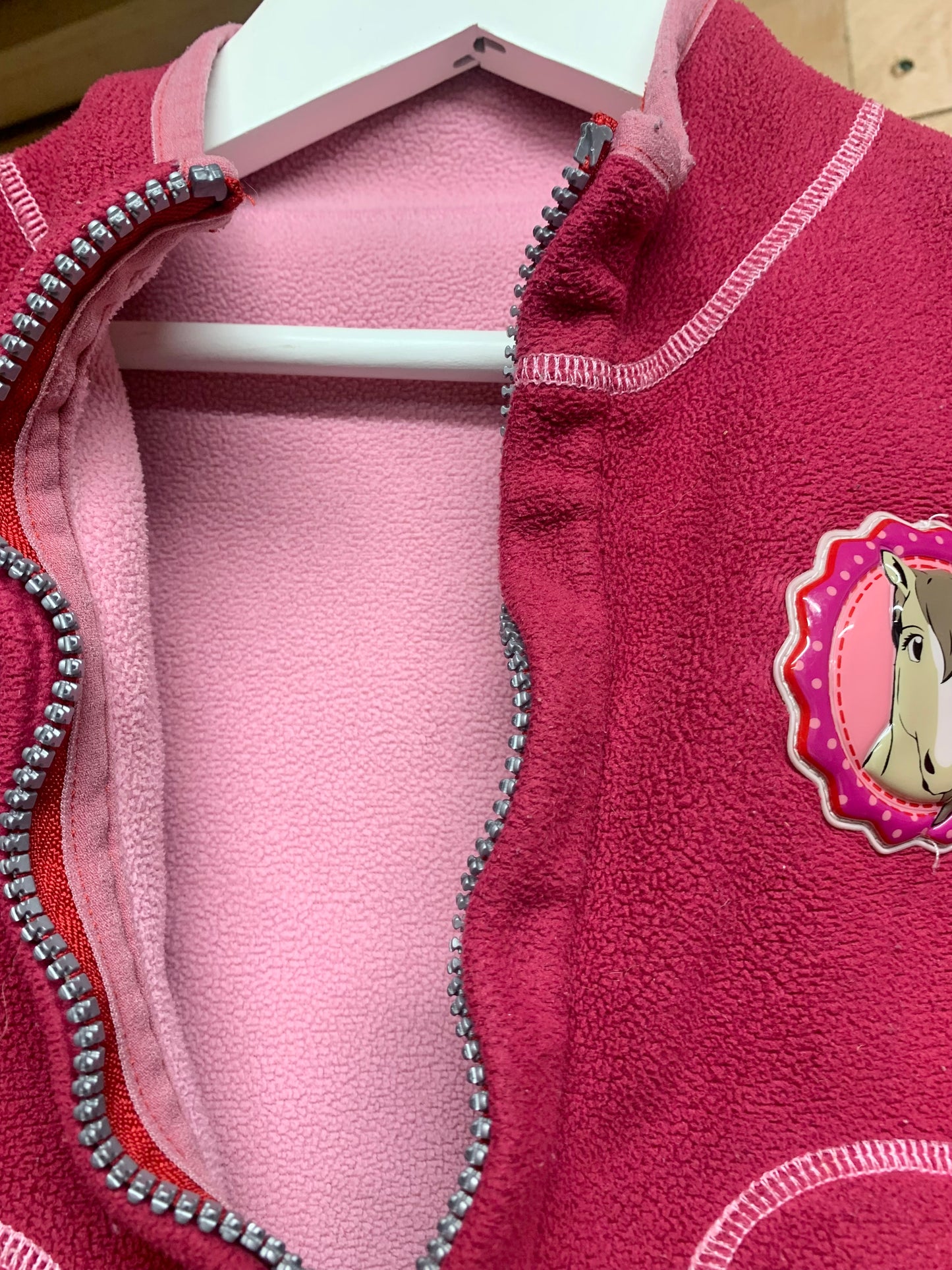Kids pink  Horseware zip up fleece jacket 3-4 years