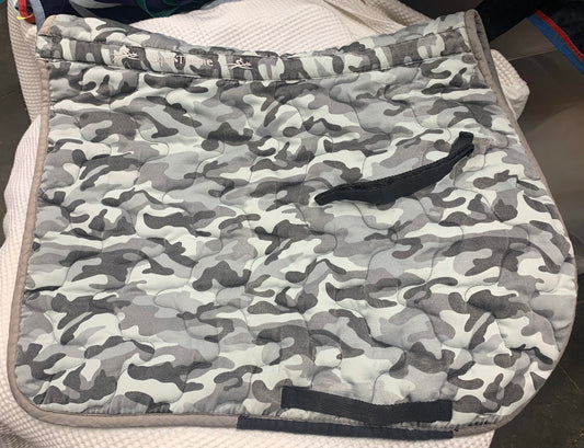 Grey equi-theme Camouflage Saddle Pad  Full Size