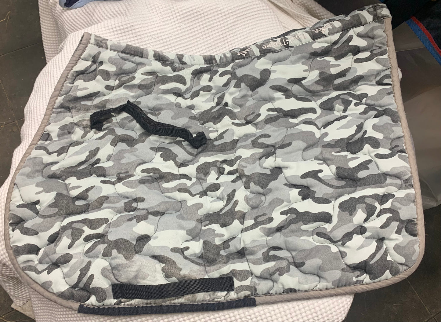 Grey equi-theme Camouflage Saddle Pad  Full Size