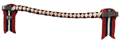 Pretty ponies burgandy/maroon navy/gold 14” browband