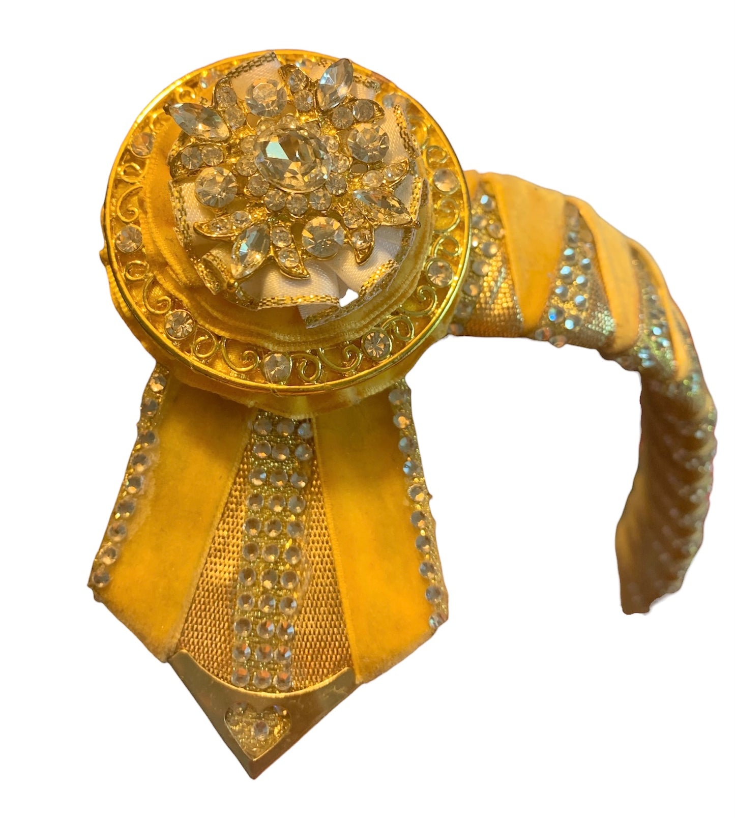 Yellow and gold show browband 15”