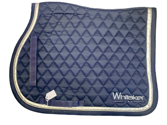 Unworn COB size Whitaker navy and silver saddle pad