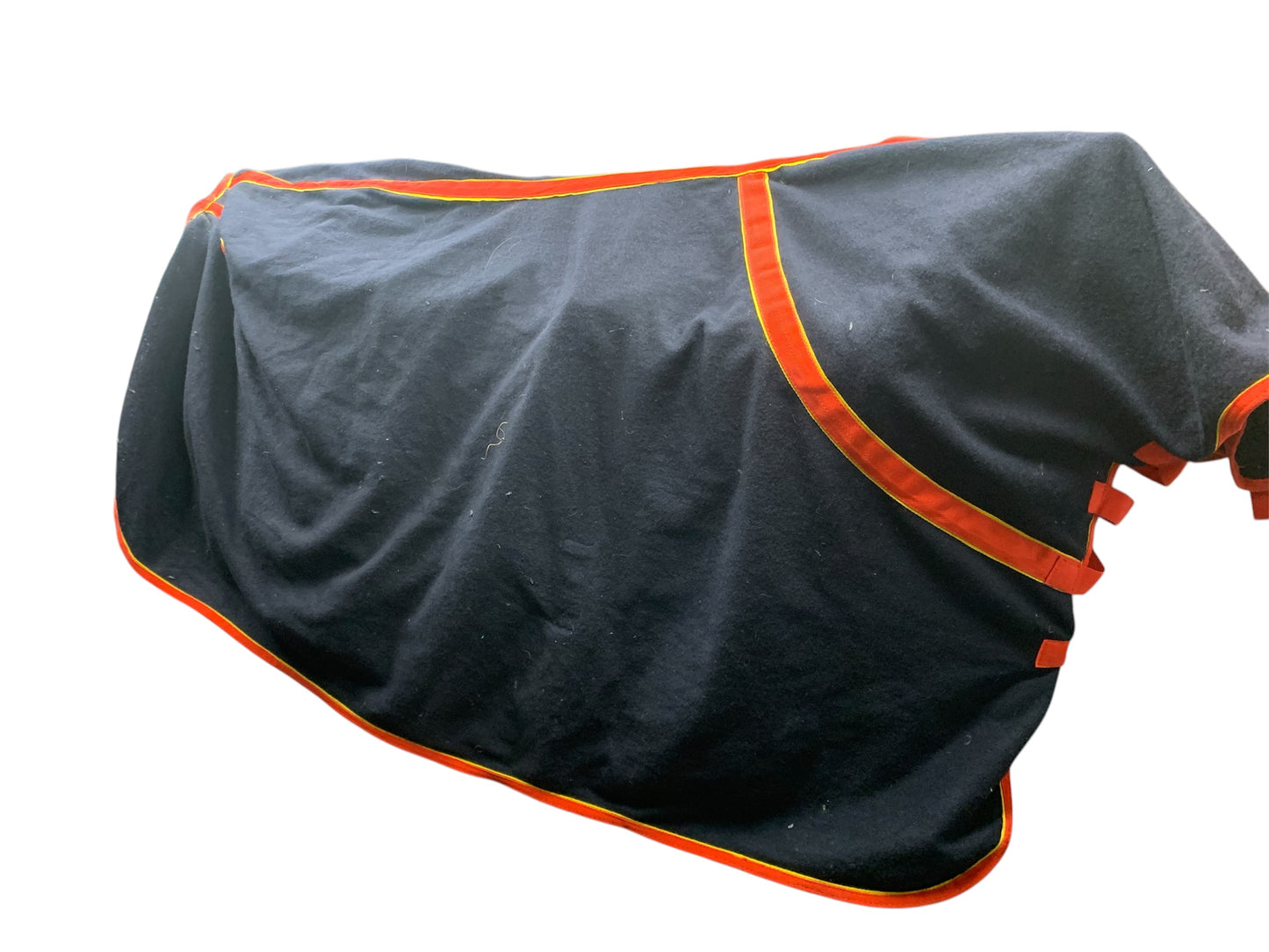 6’6 combo heavy wool stable rug navy and red
