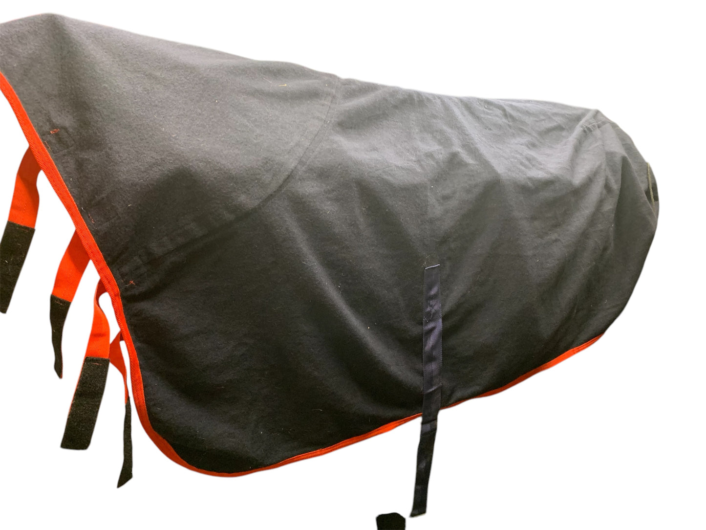 6’6 combo heavy wool stable rug navy and red
